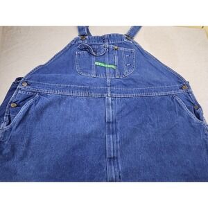 Key Imperial Denim Overalls Bib Pants Blue Cotton‎ Workwear Size W 60x31